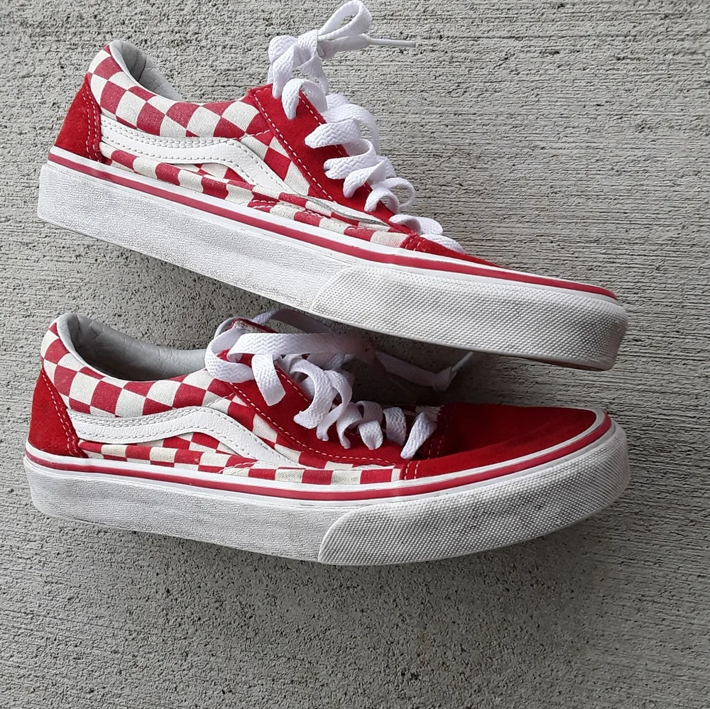 Van's Old Skool Checkered Canvas Suede Shoes - Picture 5 of 8